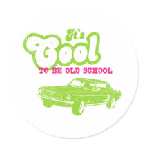 1968 Ford Mustang Coupe Round Stickers