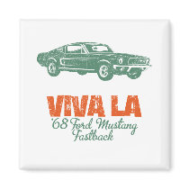 1968 Ford Mustang Fastback Fridge Magnets