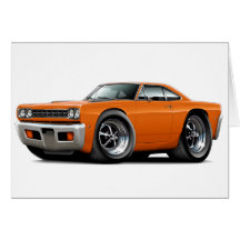 1968 Roadrunner Orange Car Card