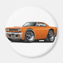 1968 Roadrunner Orange Car Magnets
