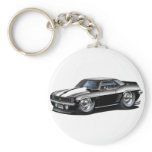 1969 Camaro Black-White Car Keychain