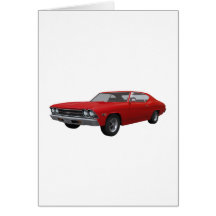 1969 Chevelle SS: Red Finish Greeting Cards