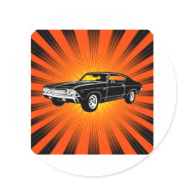 1969 Chevrolet Chevelle 396 SS Round Sticker