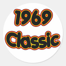 1969 Classic Round Stickers