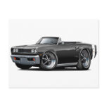 1969 Coronet RT Black-White Convert Postcard