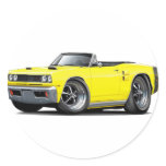 1969 Coronet RT Yellow-Black Double Scoop Hood Car Stickers