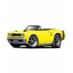1969 Coronet RT Yellow-Black Double Scoop Hood Car t-shirts