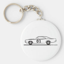 1969 Dodge Charger General Lee Keychain