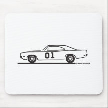 1969 Dodge Charger General Lee Mousepad