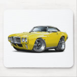 1969 Firebird Yellow-Black Top Car Mouse Pad