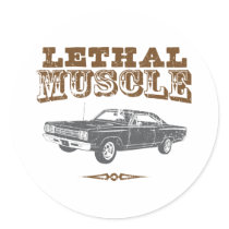 1969 Plymouth Road Runner Round Sticker