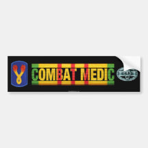 196th LIB Vietnam COMBAT MEDIC Sticker Bumper Sticker