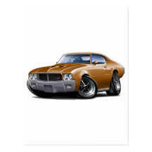 1970-72 Buick GS Brown Car Post Card
