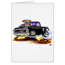 1970-72 Chevy C10 Black Truck Card