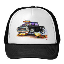 1970-72 Chevy C10 Black Truck Trucker Hat