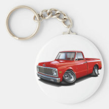 1970-72 Chevy C10 Red Truck Key Chain
