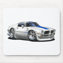 1970/72 Trans Am White Car Mousepads