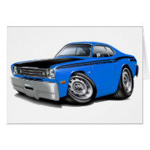 1970-74 Duster 340 Blue Car Cards