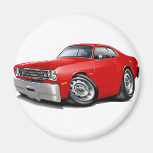 1970-74 Duster Red Car Fridge Magnets