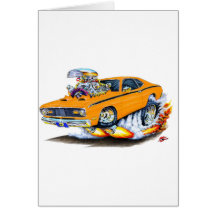 1970-74 Plymouth Duster Orange Car Card