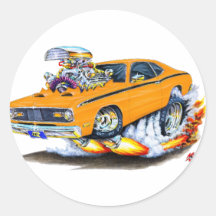 1970-74 Plymouth Duster Orange Car Stickers