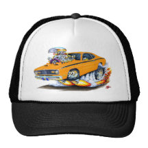 1970-74 Plymouth Duster Orange Car Trucker Hats