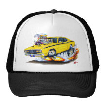 1970-74 Plymouth Duster Yellow Car Trucker Hats