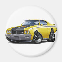 1970 Buick GSX Yellow Car Magnets