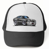1970 Chevelle Black-White Car Hat