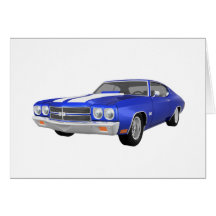 1970 Chevelle SS: Blue Finish: Cards