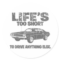 1970 Dodge Hemi Challenger Round Sticker