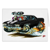 1970 El Camino Black-White Truck Greeting Card