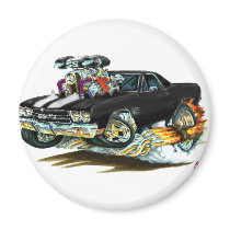 1970 El Camino Black-White Truck Magnets