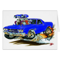 1970 El Camino Blue Truck Card