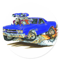 1970 El Camino Blue Truck Stickers