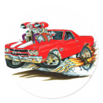 1970 El Camino Red-White Truck Sticker