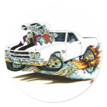 1970 El Camino White-Black Truck Stickers