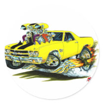 1970 El Camino Yellow-Black Truck Sticker