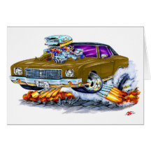 1970 Monte Carlo Brown Car Greeting Card