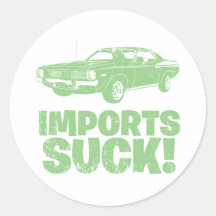 1970 Plymouth Barracuda Round Stickers