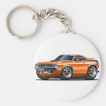 1970 Plymouth Cuda Orange Car Key Chains