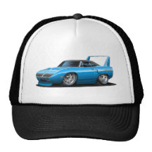 1970 Plymouth Superbird Blue Car Mesh Hats