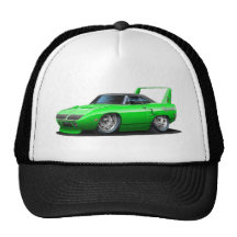 1970 Plymouth Superbird Green Car Trucker Hats