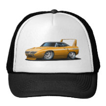 1970 Plymouth Superbird Orange Car Trucker Hats