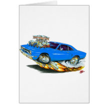 1970 Roadrunner Blue Car Cards