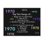 1970 Songs Postcard