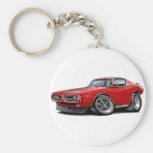1971-72 Charger Red-Black Car Key Chain