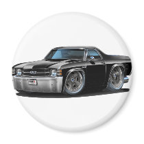 1971-72 El Camino Black Truck Fridge Magnets