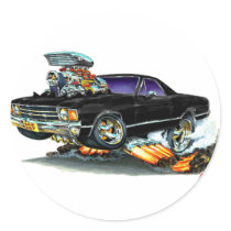 1971-72 El Camino Black Truck Round Sticker