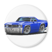1971-72 El Camino Blue Truck Refrigerator Magnet